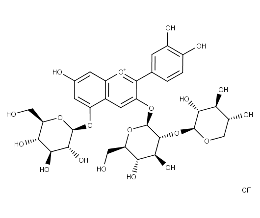 Cyanidin-3-O-sambubioside-5-O-glucoside chloride