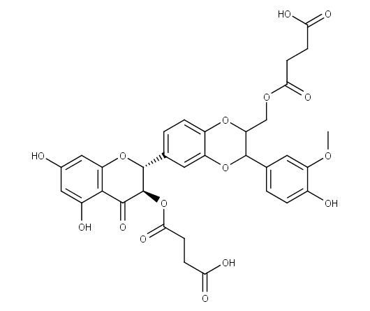 (2R,3R)-trans-Silybin(A+B)-di-3,23-O-hemisuccinate